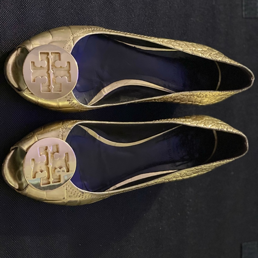Tory Burch small wedge peep toe
